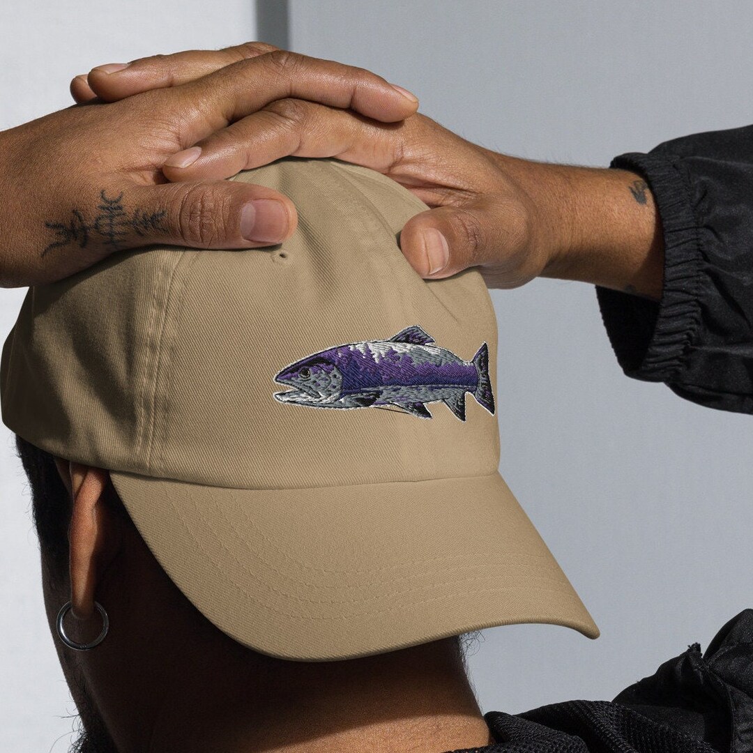 Artistic Trout Fly Fishing Dad Hat Etsy