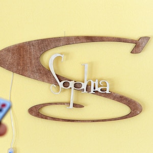 Sophia Namen USB Licht Wandlampe LED mit Fernbedienung / Babyzimmer personalisiert