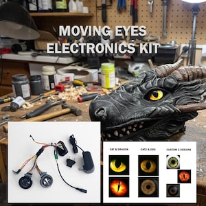 Elektronikkit med LCD-ögon för rörelsespårning – Rörliga ögon för specialanpassade masker och skulpturer