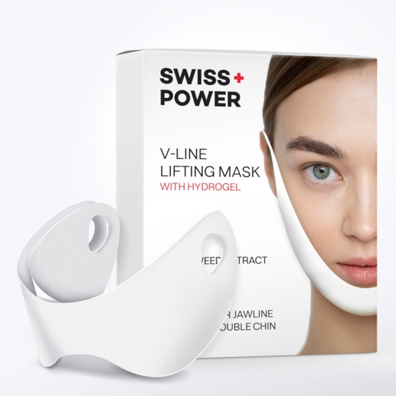 SWISSPOWER V-line Lifting Mask With Hydrogel Double Chin Reducer,  Anti-aging, Anti-wrinkle 