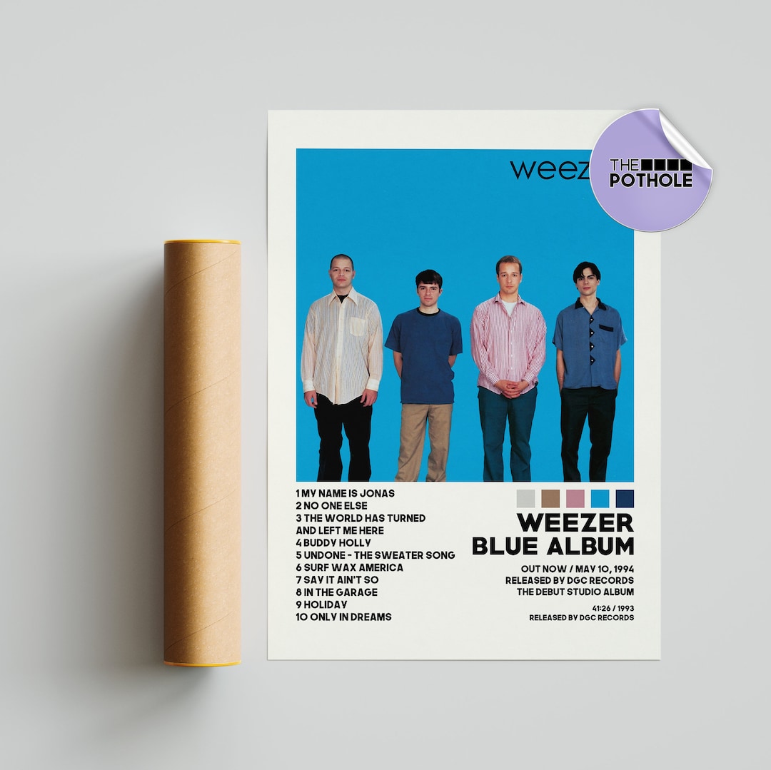 Weezer Posters / Blue Album Poster / Album Cover Poster / Etsy