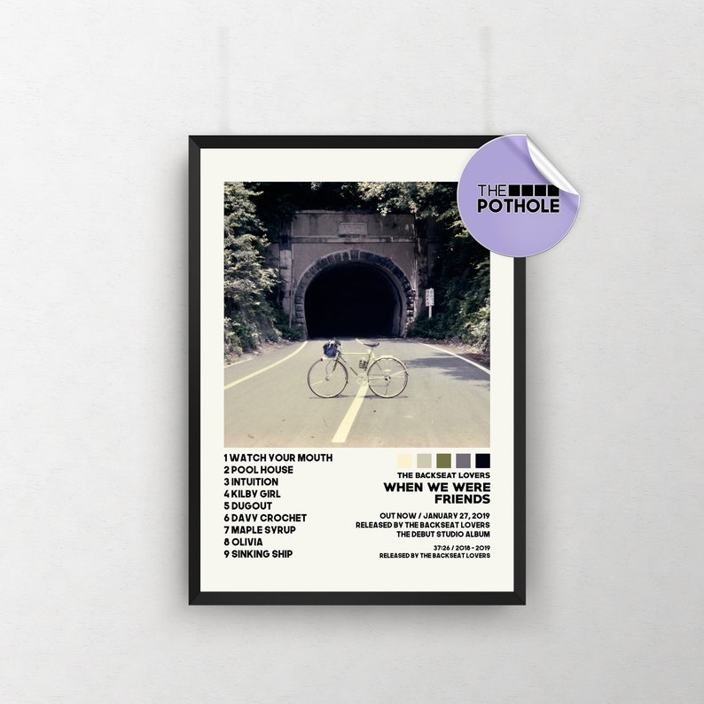 The Backseat Lovers Posters / When We Were Friends Poster Etsy