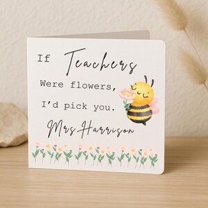 Carte de remerciement personnalisée pour professeur