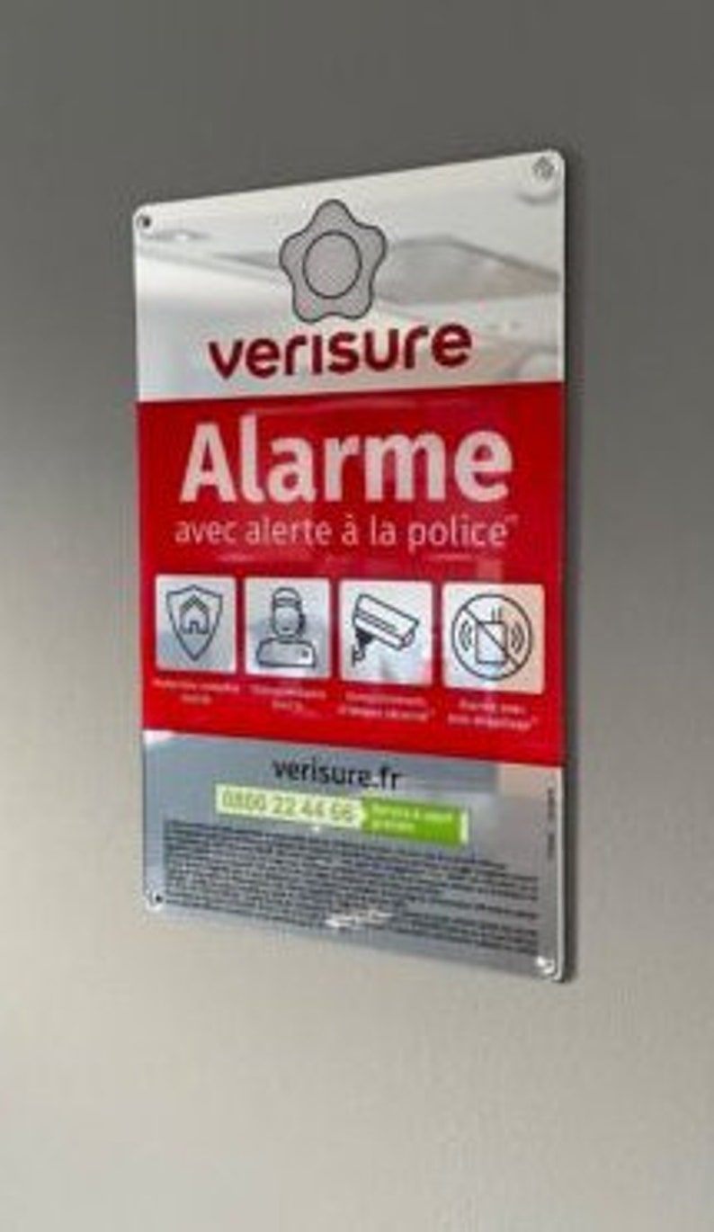 Verisure Deterrent Alarm Plate 2023 Etsy