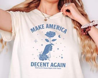 Make America Decent Again Cropped Tee - Comfort Colors Boxy Shirt
