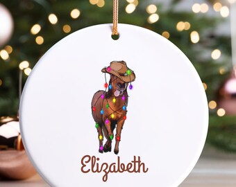 Personalized Horse Christmas Ornament: Custom Name, Horse Rider Gift