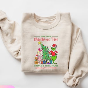 Grinch Christmas Tree Sweatshirt: Farm Fresh Holiday Sweater