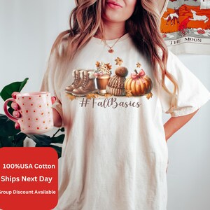 Fall Vibes Comfort Color Shirt, Fall  Hot Coffee Shirt, Coffee Lovers Shirt, Fall Shirt, Pumpkin Latte Drink, Thanksgiving,Pumpkin Spice.