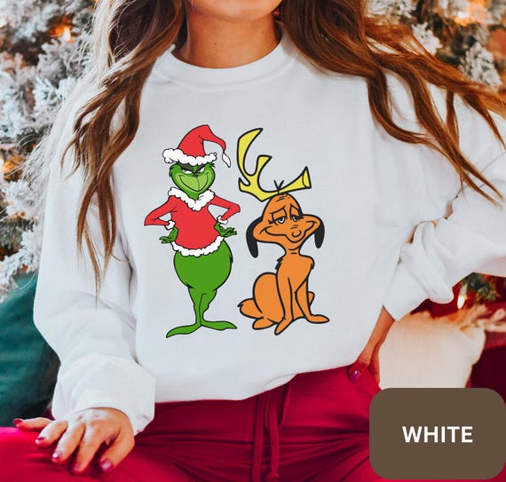 Grinch and Max Funny Christmas Sweatshirt, Women Christmas Shirt, Funny  Christmas Gift, Womens Sweater, Retro Christmas Sweatshirt - Etsy