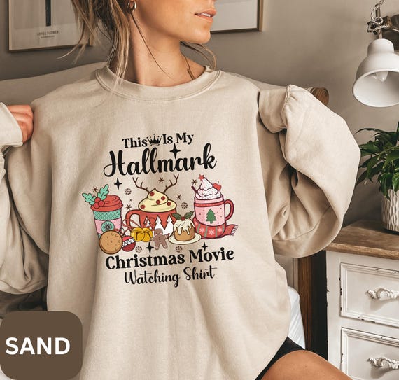 This is My Hallmark Christmas Movie Watching Sweatshirt, Hallmark Christmas  Movies Shirt, Holiday Spirit Shirt, Hallmark Sweatshirt - Etsy