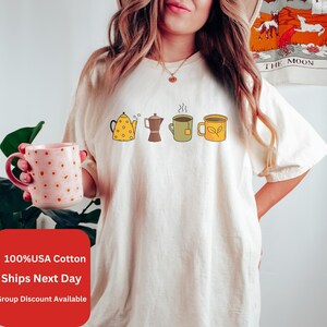 Fall Coffee Comfort Color Shirt, Fall  Hot Coffee Shirt, Coffee Lovers Shirt, Fall Shirt, Pumpkin Latte Drink, Thanksgiving,Pumpkin Spice