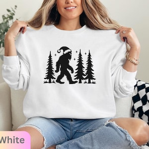 Bigfoot Santa Christmas Silluete Sweatshirt, Bigfoot Santa Christmas, Christmas Bigfoot Sweatshirt , Sasquatch, Bigfoot Santa Christmas Tee.