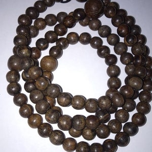 100% Original Indian Agarwood Oud Mala  – Kynam Kyra Jinkō Aloeswood Tibetan Bracelet Beads