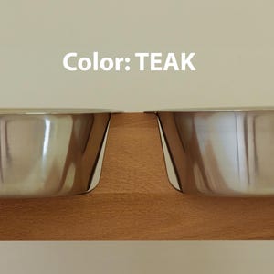 HappyBowl Beech Wooden Elevated Dog Bowl Stand for Large Dogs with 2 Stainless Steel Bowls in a Set. Hundenapfständer für große Hunde image 13