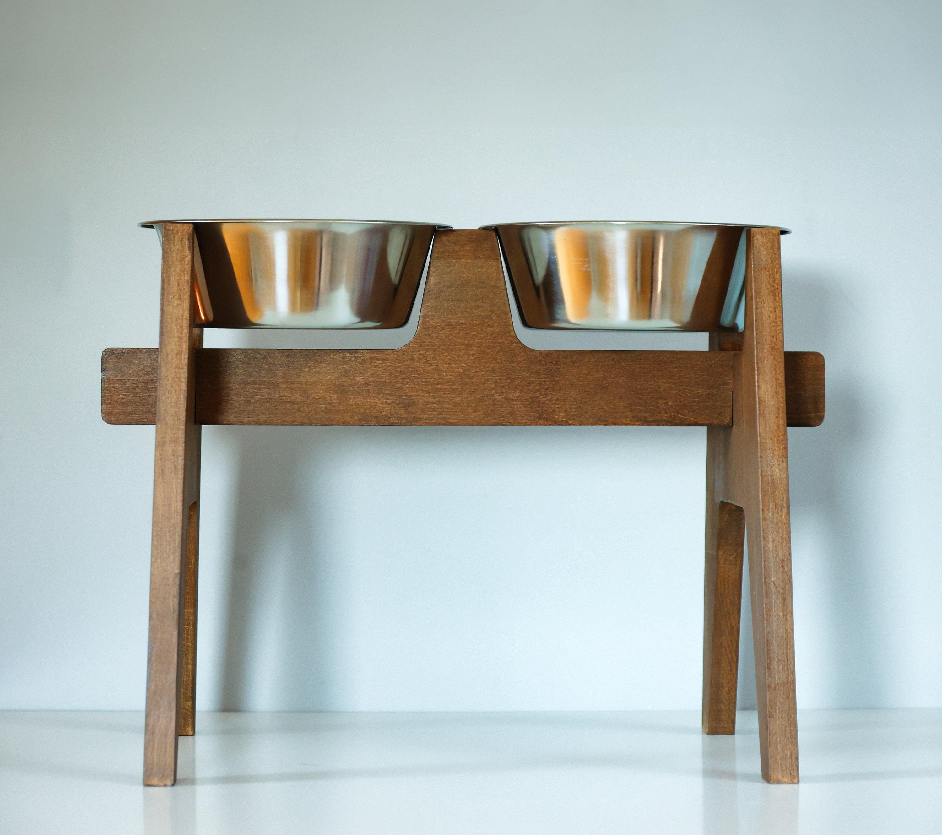 Elevated 3 Bowl Dog Feeder - Etsy