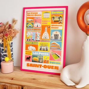 Affiche risographie de Saint Ouen