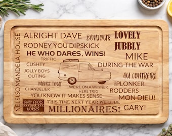 Alleen op Fools & Horses geïnspireerde gegraveerde houten snijplank