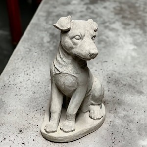 Jack Russell dog statue Concrete Jack Russell figurine Garden patio or backyard sculpture