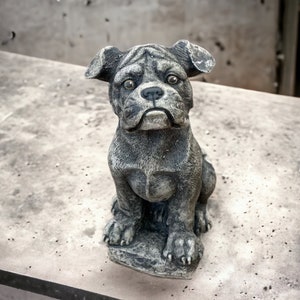 Boxer puppy statue Concrete Boxer dog figurine Outdoor or indoor dog memorial sculpture