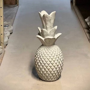 Large pineapple finial statue Detailed massive pineapple sculpture Stone made garden decoration