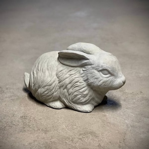 Concrete rabbit statue Sitting bunny figure Garden patio or backyard decoration