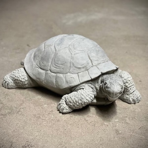 Laying Western turtle statue Concrete diamondback turtle figure Outdoor garden decoration