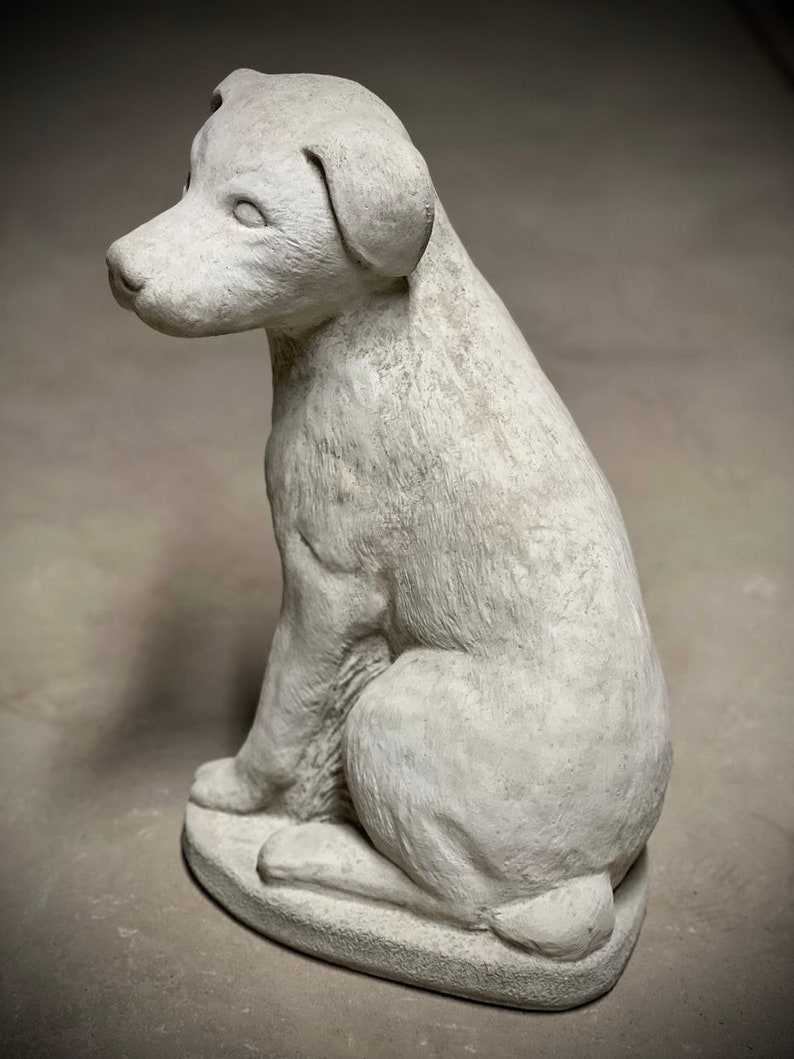 Realistic Labrador Dog Statue Concrete Sitting Labrador Puppy Etsy