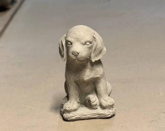 Pit Bull puppy statue Sitting Pit Bull dog memorial Outdoor garden pet sculpture Backyard decor Pet lovers gift