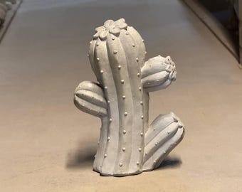 Massive cactus statue Cactus with a flower figure Detailed cactus sculpture Outdoor or indoor cement decoration