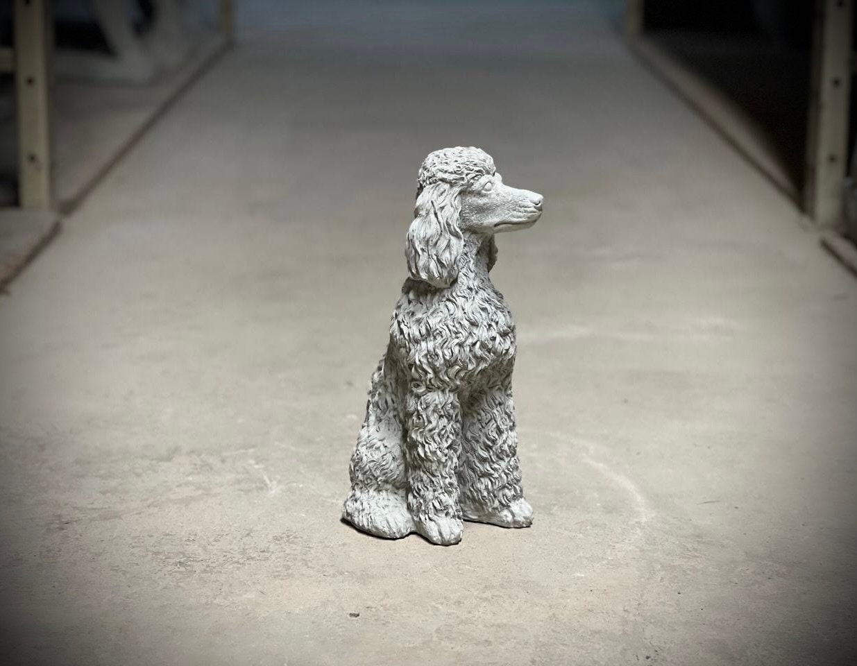 Realistic Poodle Dog Statue Concrete Detailed Poodle Dog Etsy