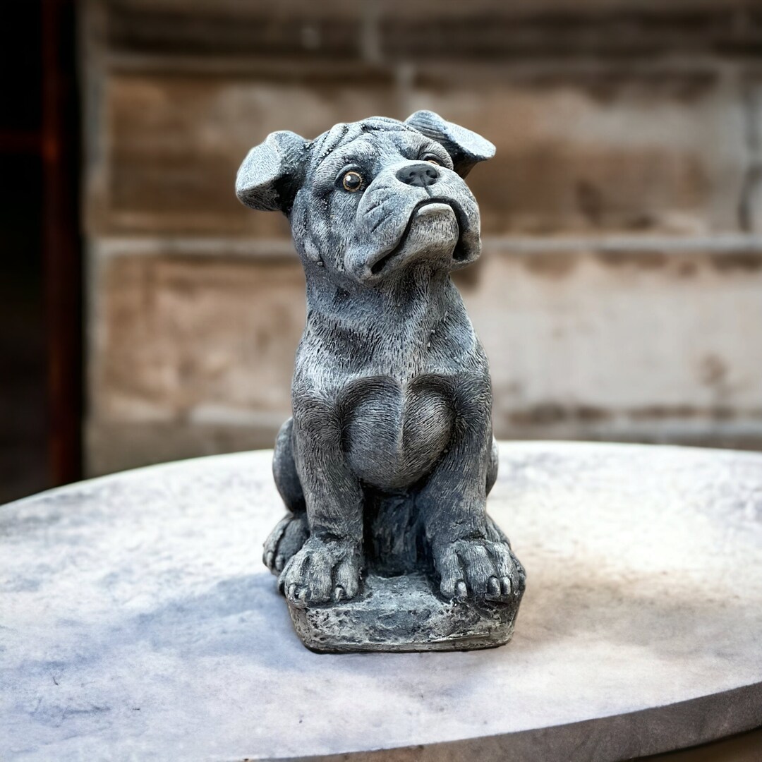 Boxer Puppy Statue Concrete Boxer Dog Figurine Outdoor or Etsy