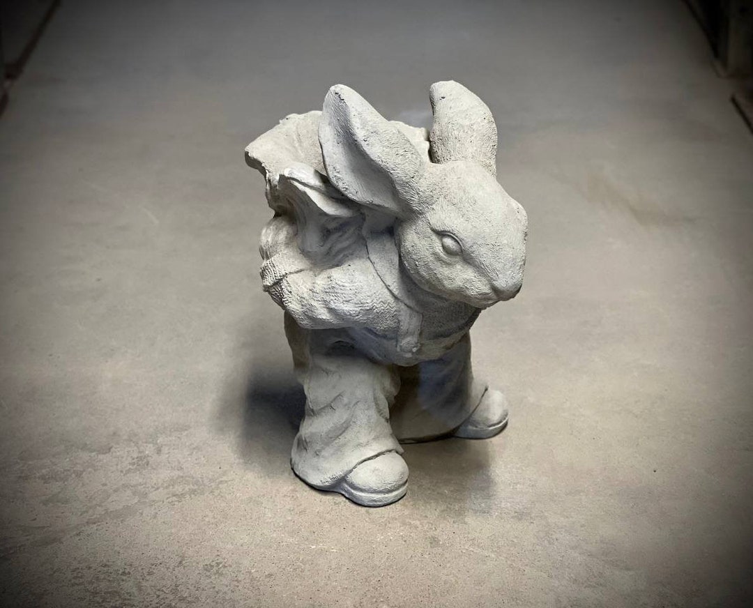 Massive Standing Rabbit With Planter on Back Statue Outdoor Bunny ...