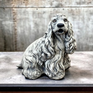 Cocker Spaniel memorial Detailed Cocker Spaniel dog figure Outdoor or indoor figurine