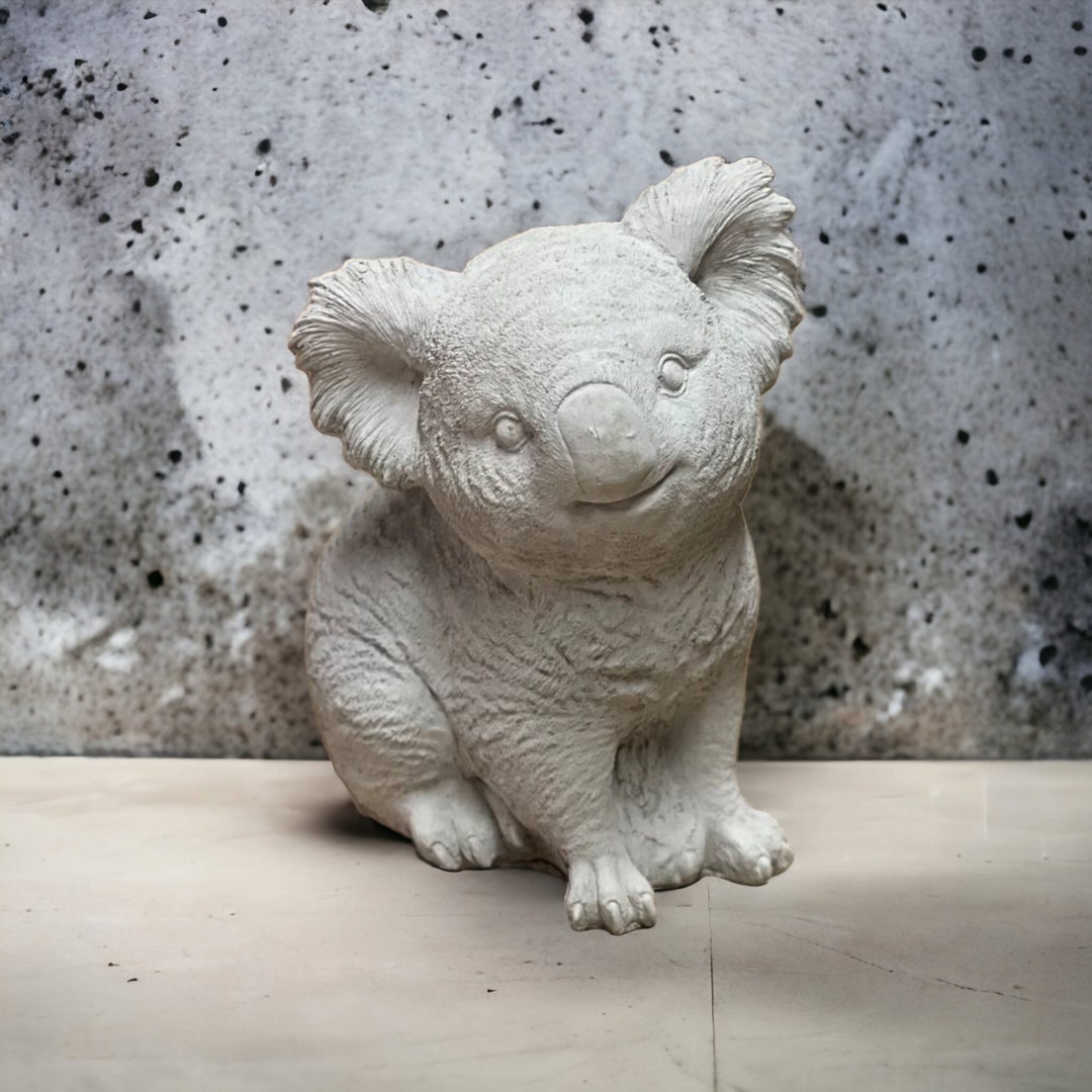 Concrete Koala Statue Detailed Koala Figure Outdoor or Indoor Etsy