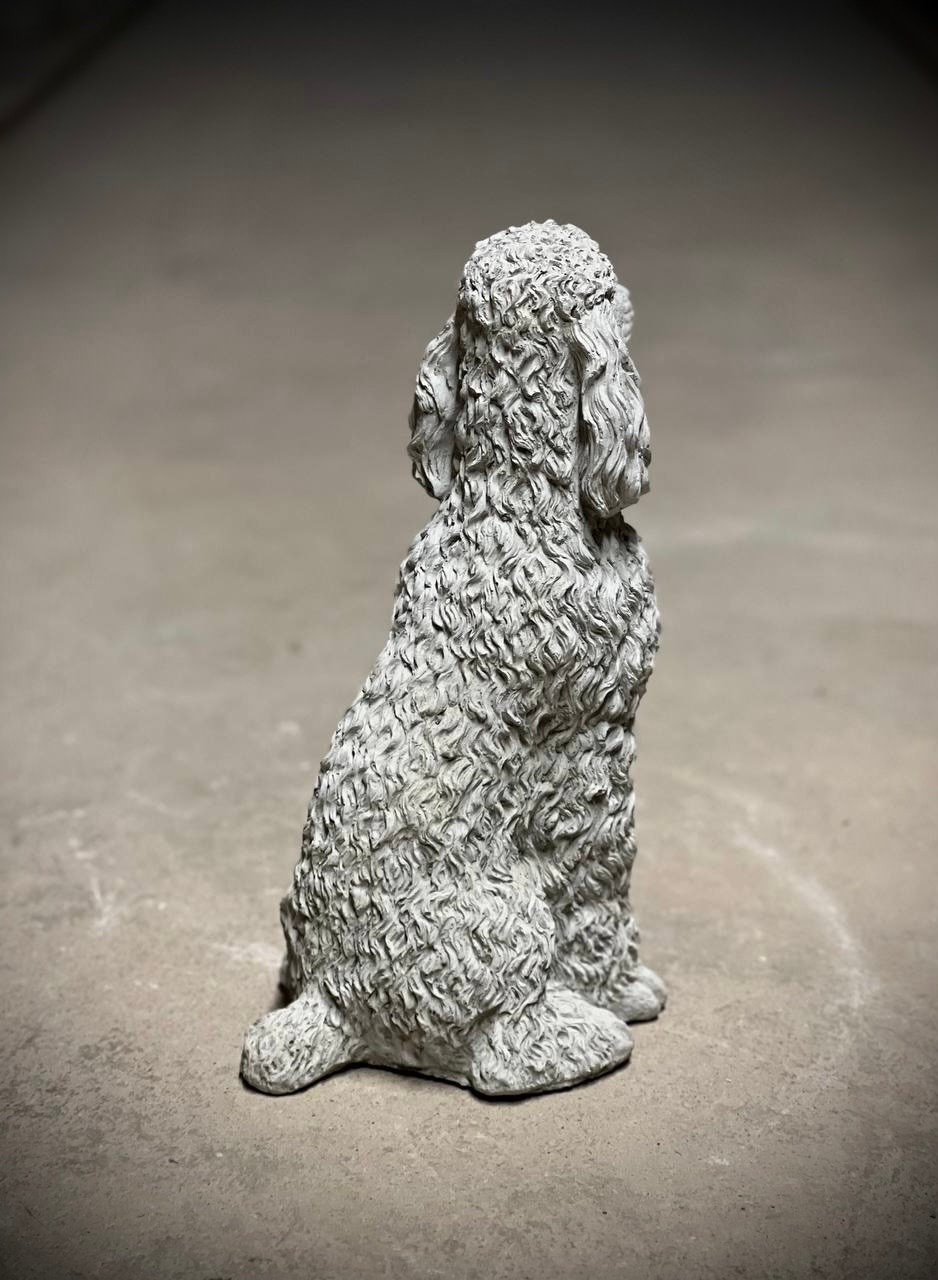 Realistic Poodle Dog Statue Concrete Detailed Poodle Dog Etsy