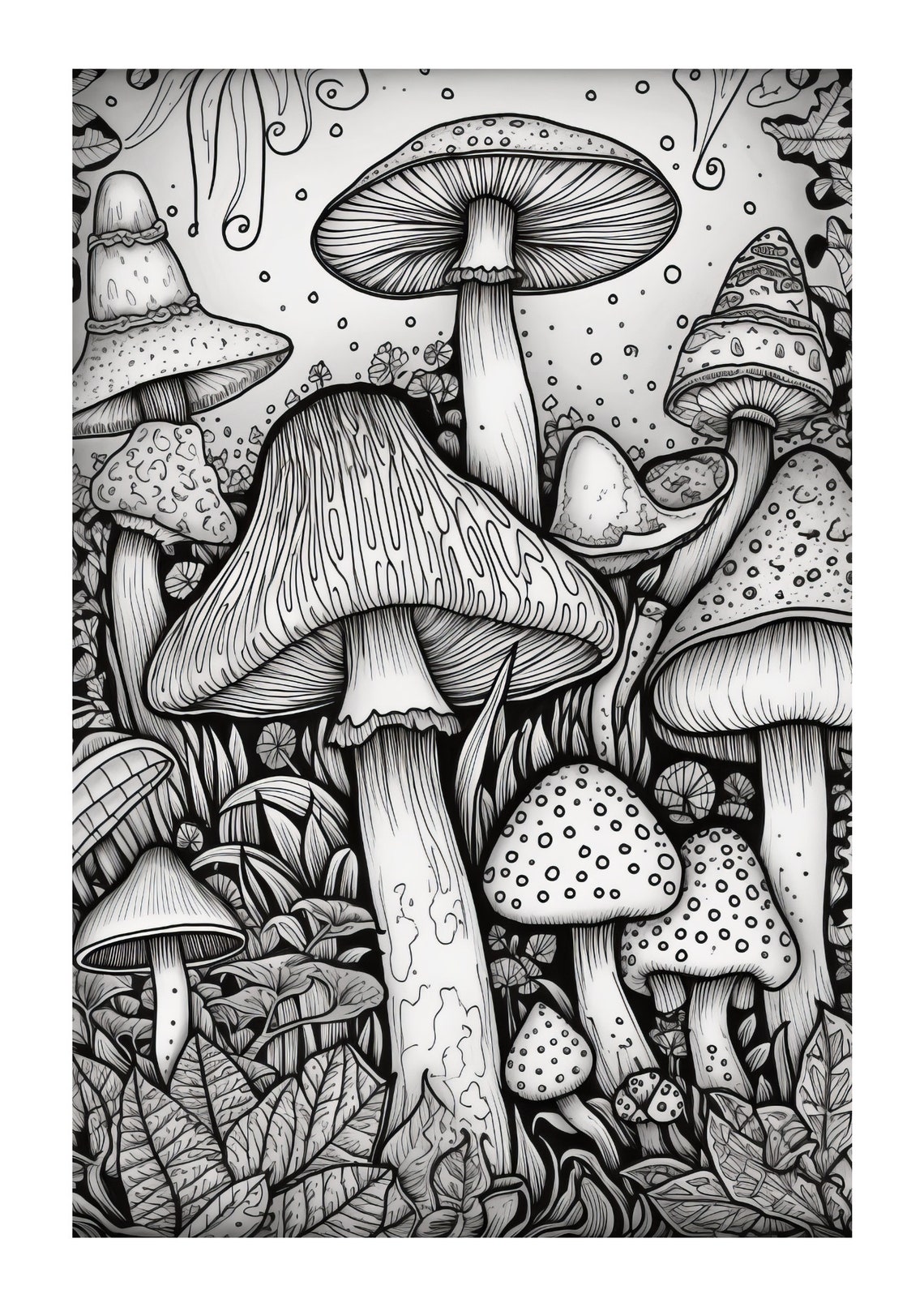 Psychedelic Adult Coloring Pages Colored Pencil and Markers - Etsy