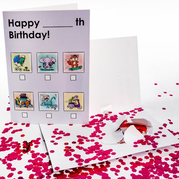 Carte farce Ironwood blagues carte d'anniversaire paillettes confettis musique sans fin tique carte de voeux farce farce