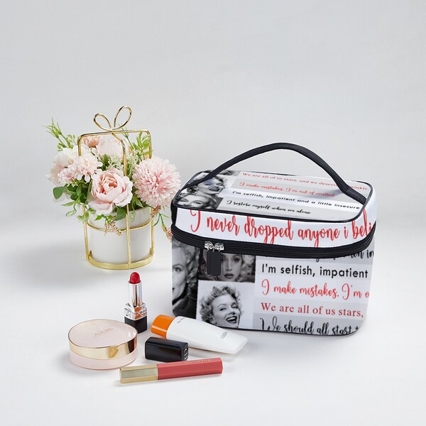 Marilyn Monroe Cosmetic Case Bag, Retro Cosmetic Bag, Oxford Cloth Cosmetic Case, Marilyn Monroe Bag, Vintage Cosmetic Case Bag