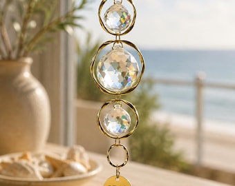 Personalized Pet Memorial Suncatcher, Crystal Keepsake for Dog Cat Loss (Name Engraved)
