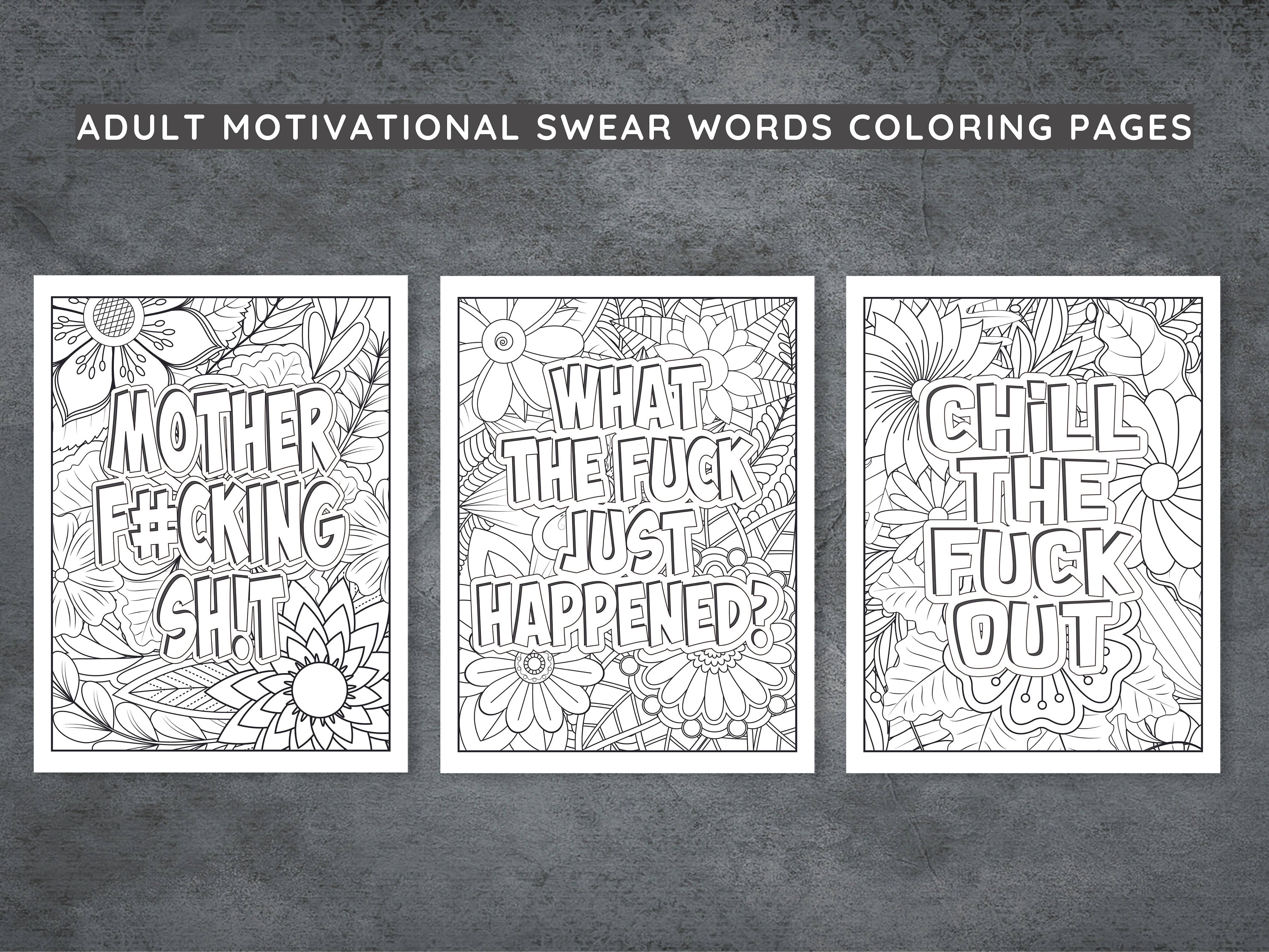 Printable Coloring Sheets, Swear Coloring Pages, Adult Coloring Pages  Printable, Swear Word Coloring Page, Funny Coloring Pages 