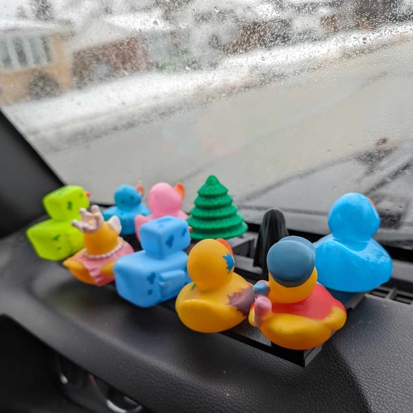 Rubber Duck Dashboard clip in Mounting Bar for  2007-2017 jeep wranglers (JK only). Requires no adhesive Fits 5 - 10 regular sized ducks.