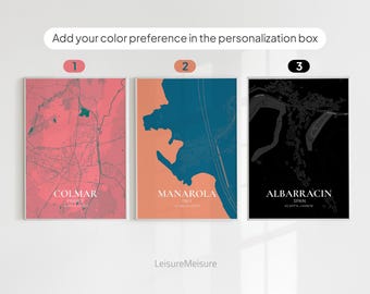Benutzerdefinierte Position Karte Wand Kunst | Stilvolle druckbare Kunst | Personalisiertes Poster | Wandbild Stadtplan | Kundenspezifisches modernes Plakat