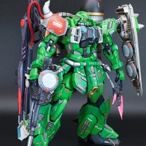 MG 1/100 Gunner Zaku with Aether Resin Conversion - Custom Painted Gundam/Gunpla Bandai