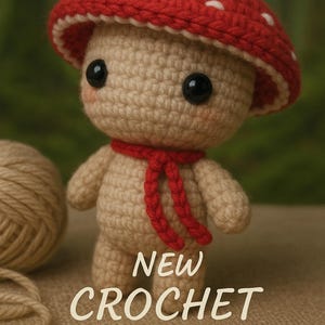 English pdf easy Mushroom guy - critter stitch crochet pattern / amigurumi - crochet amigurumi pattern,amigurumi toys,mushroom guy pattern,