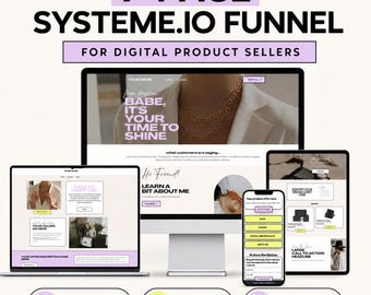 7-Page Systeme.io Sales Funnel Template | Digital Product Website with PLR MRR Rights