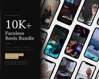 10,000+ Faceless Reels Bundle | Luxury TikTok Instagram | PLR MRR Included | Content Vault | Digital Download