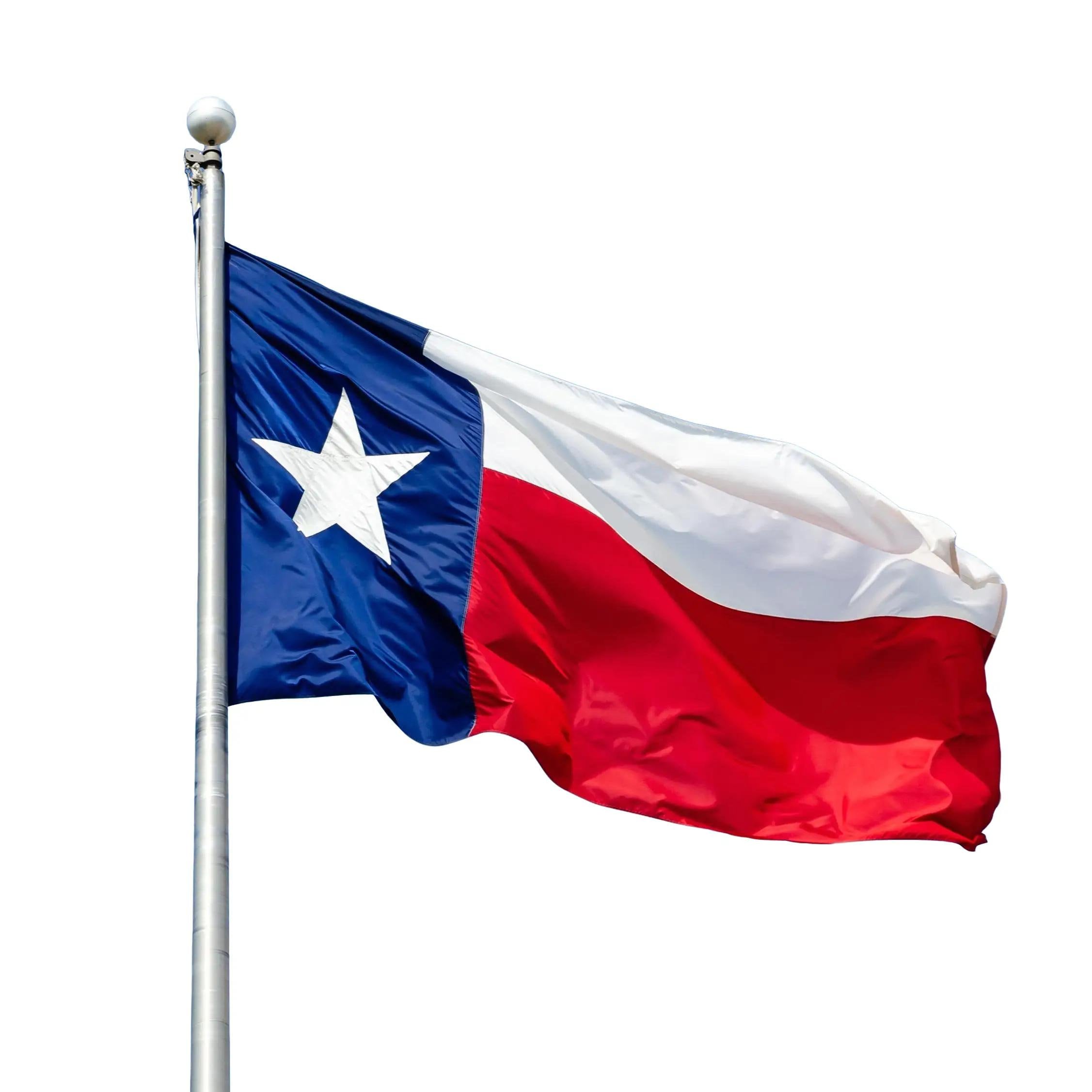 Bandiera Texas 2x3 Piedi Con Kit Asta Bianca - Trade Winds, Poliestere 100%