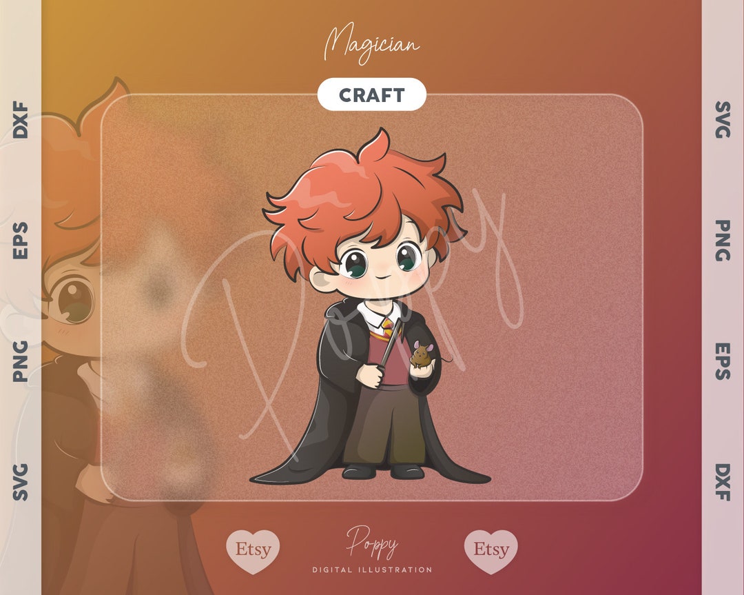 Chibi Magician Clipart: SVG, PNG, EPS (digital Illustration) - Etsy