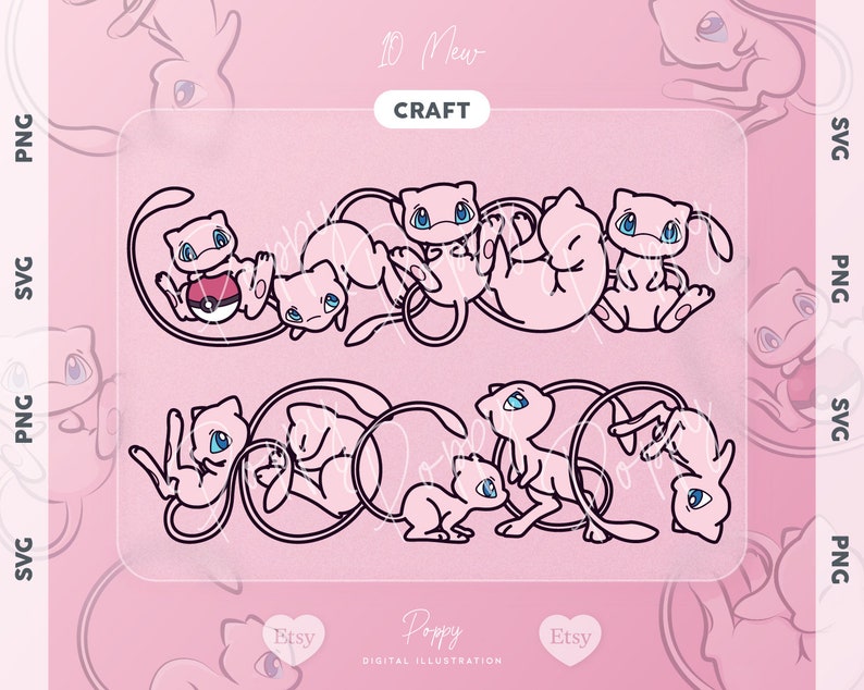 Mew Collection Set Adorable Mew Bundle - Etsy
