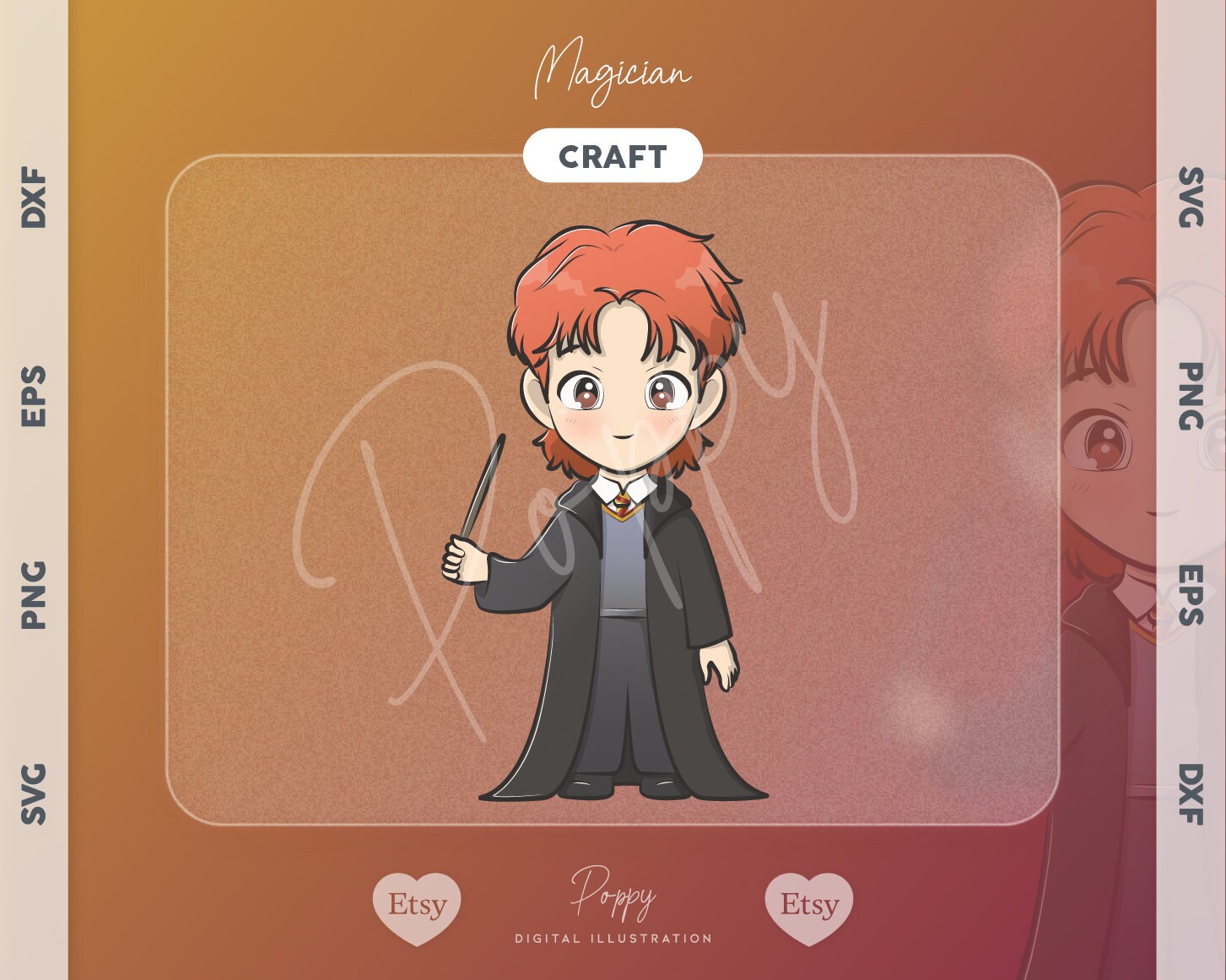 Magician Chibi Clipart, Wizard SVG, PNG for Cricut - Etsy Australia